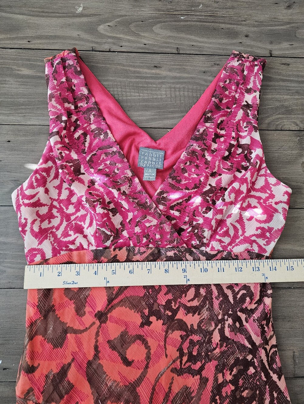 LN Rabbit Rabbit Rabbit Designs Multi Pink Sleeveless Dress. Size 8. - Picture 8 of 10